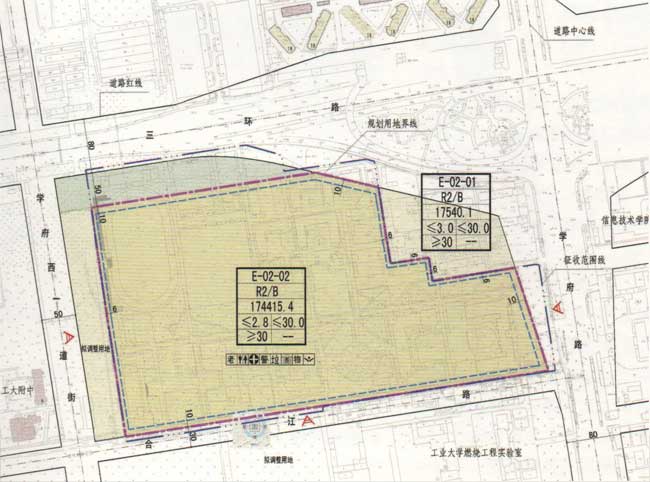 規(guī)劃指標(biāo)  規(guī)劃用地性質(zhì)為商住混合用地，規(guī)劃用地面積174415.4平方米